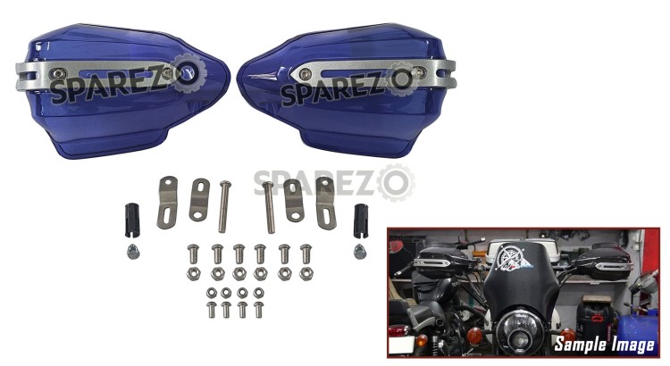 For Royal Enfield New Himalayan 450 Tinted Blue Color Hand Guard Kit - SPAREZO